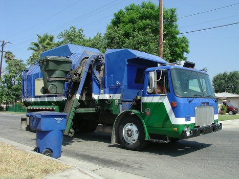 Waste removal trucks operating in Sudbury